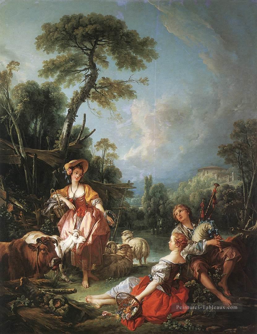 Un été pastoral rococo François Boucher Peintures à l'huile